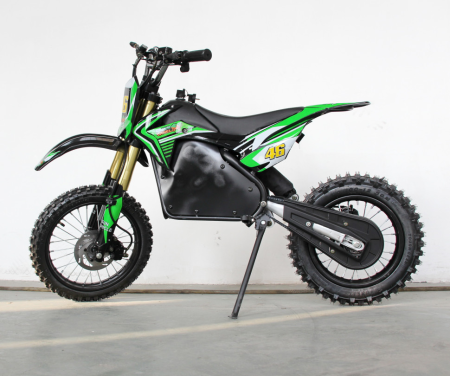 Электромотоцикл GreenCamel Питбайк DB500, 48V 1500W R14/R12 зеленый