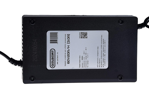 Зарядное устройство Gelbert для LiFePo4 аккумуляторов 60V20A/H (3A)