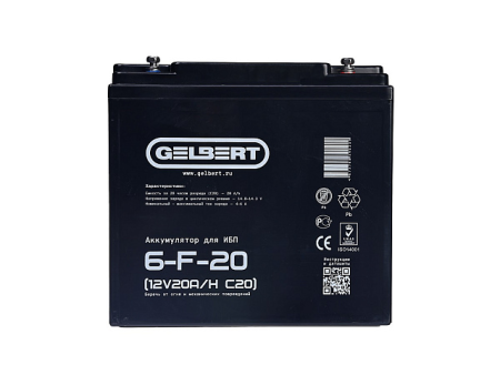 Аккумулятор для ИБП Gelbert 6-F-20 (12V20A/H C20)