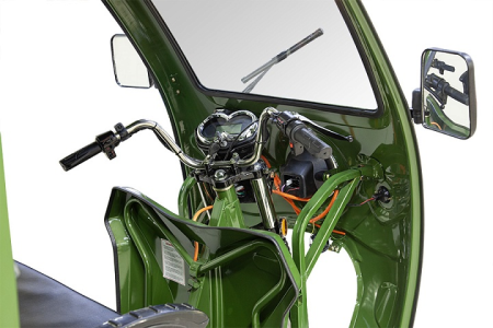 Грузовой электротрицикл Rutrike D4 NEXT КАБИНА 1800 60V1500W зеленый
