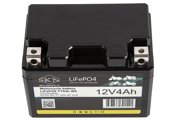 Аккумулятор для мототехники SKN LiFePO4 YTX4L-BS (12V/4Ah/50A)