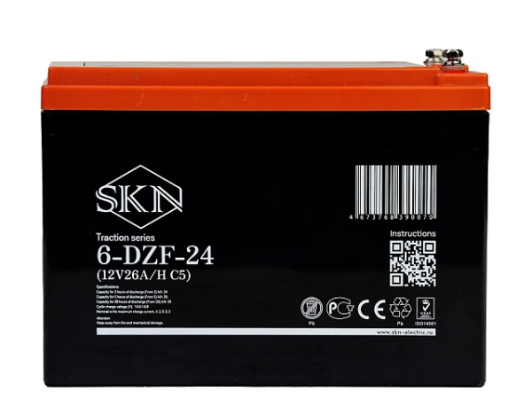 Тяговый аккумулятор SKN 6-DZF-24 (12V26A/H C5)