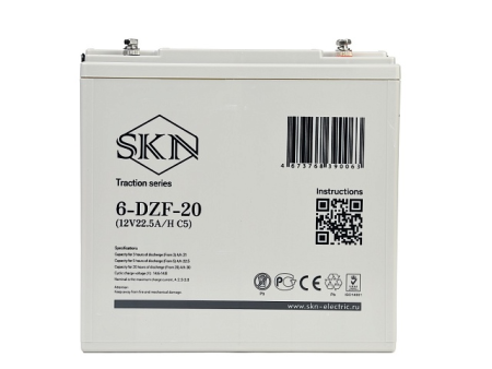 Тяговый аккумулятор SKN 6-DZF-20 (12V22.5A/H C5)