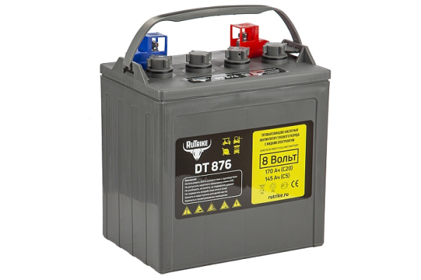 Тяговый WET аккумулятор Rutrike DT876 (T-875) 8V120A/H C3