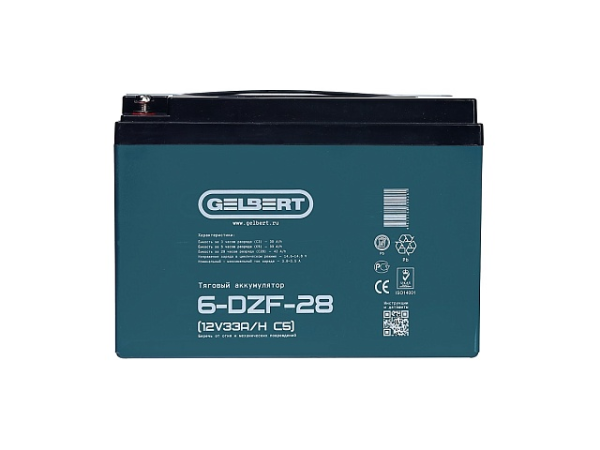 Тяговый аккумулятор Gelbert 6-DZF-28 (12V33A/H C5)