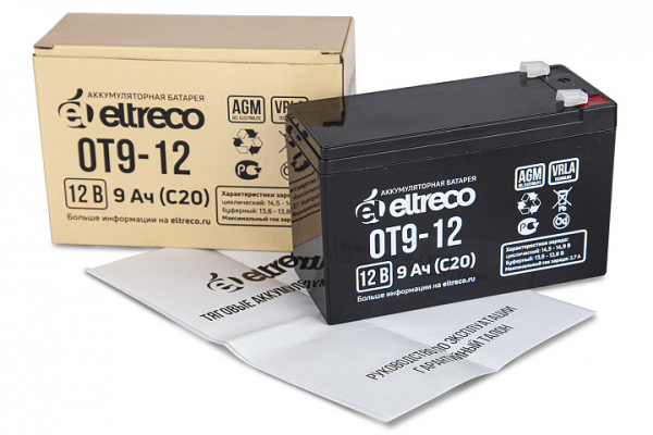 Аккумулятор Eltreco 6-F-9 (12V9A/H C20)