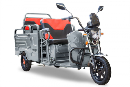 Грузовой электротрицикл Rutrike Вояж-П 1200 Трансформер 60V800W серебристый