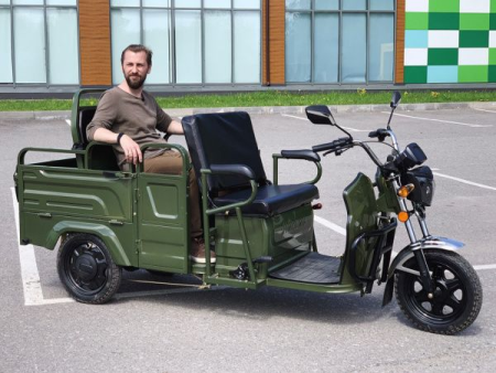 Грузовой электротрицикл Rutrike Вояж-П 1200 Трансформер 60V800W зеленый