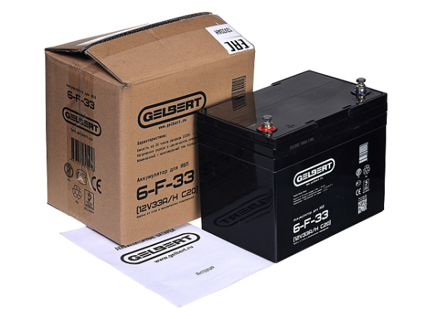 Аккумулятор для ИБП Gelbert 6-F-33 (12V33A/H C20)