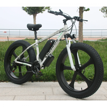 Электровелосипед AKEZ Hongze Snow 48V13Ah (спицы) белый