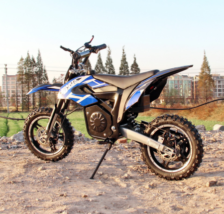 Электромотоцикл GreenCamel Питбайк DB400, 48V 1200W R10 быстросъемная батарея синий
