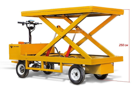 Платформенная тележка электрическая RuTrike ПЛИТА ЛИФТЕР 2500