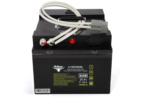 Литиевый тяговый аккумулятор RuTrike (18650 MnCoNi) 60V20A/H