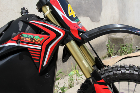 Электромотоцикл GreenCamel Питбайк DB500, 48V 1500W R14/R12 красный