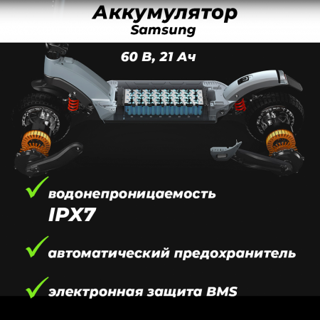 Электросамокат E-TWOW Tank Torq TK5 Dual Motor Хаки