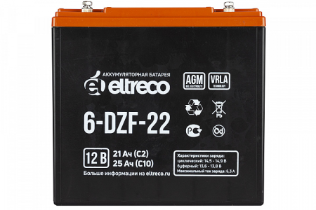 Тяговый аккумулятор Eltreco 6-DZF-20 (12V20A/H C2)
