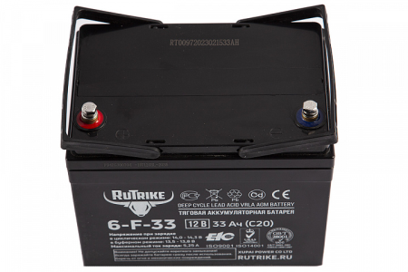 Аккумулятор RuTrike 6-F-33 (12V33A/H C20)